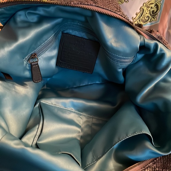 Coach Limited Edition Snakeskin 🐍Embossed Leather Bag⚠️FIRM⚠️ - Picture 12 of 16